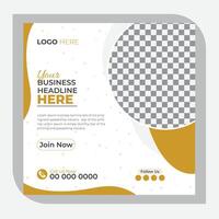 Corporate business social media post design with pattern background vector