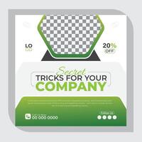 Secret tricks for your company business social media post banner design vector