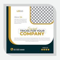 Business social media post banner template for Digital Marketing vector