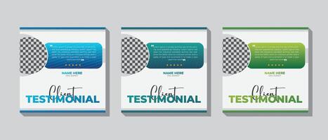 diseño de corporativo profesional cliente testimonios, creativo vistoso diseño vector