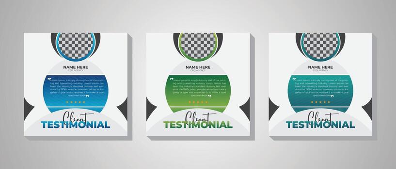 Imaginative forms imaginative hues imaginative designs for the design of client testimonials vector