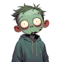 desenho animado zumbi dia das Bruxas personagem png