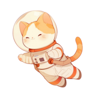 vrolijk schattig kat astronaut png