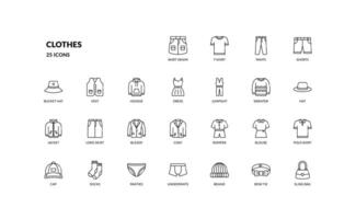 clothes fashion clothing apparel detailed icon set vector