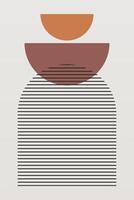 Flat abstract boho geometric background vector