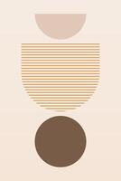 Flat abstract boho geometric background vector