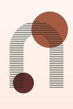 Flat abstract boho geometric background vector