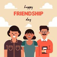 Happy friendship day illustration background vector