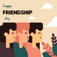 Happy friendship day illustration background vector