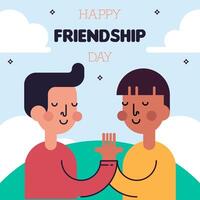 Happy friendship day illustration background vector