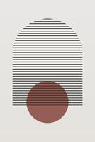 Flat abstract boho geometric background vector