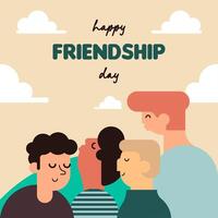 Happy friendship day illustration background vector