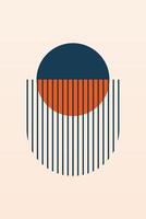 Flat abstract boho geometric background vector