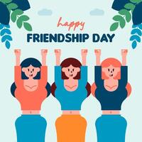 Happy friendship day illustration background vector