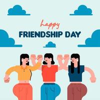 Happy friendship day illustration background vector