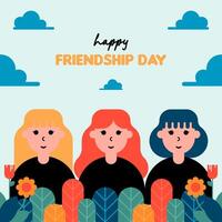 Happy friendship day illustration background vector