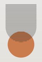 Flat abstract boho geometric background vector