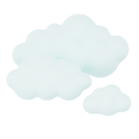 Cloudy 3d render weather icons set png