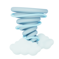 Wind Turbine White Cloud 3d render weather icons set png