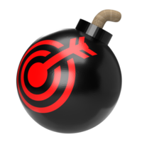 The Bomb and target icon for Business concept 3d rendering. png