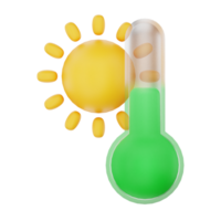 normale temperatura 3d rendere tempo metereologico icone impostato png