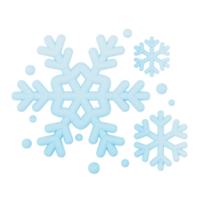 fiocco di neve 3d rendere tempo metereologico icone impostato png