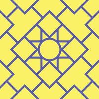 Yellow and blue pattern design vector
