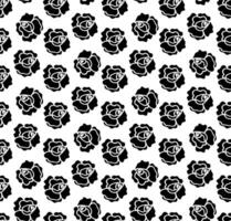 Cute roses black and white seamless pattern y2k, Hand drawn girly style. illustration vector