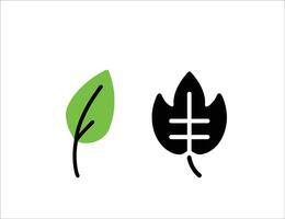 logo de hoja verde vector