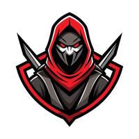 Assassin Mascot Logo Design Ninja Mascot Logo vector