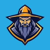 Wizard Mascot Logo Design Wizard illustration vector