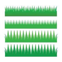 Green Grass Collection on a white background vector