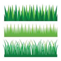 Green Grass Collection on a white background vector