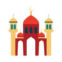 Islamic Mosque Silhouette with Gradient Color. Ramadan Kareem Mosque on White Background vector