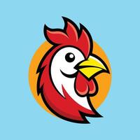 pollo mascota logo diseño pollo ilustración vector