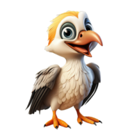 Gannet cartoon character on Transparent Background png