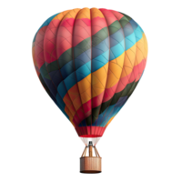 High Resolution, colorful, accurate hot air balloon isolated on transparent background, without background png