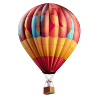 High Resolution, colorful, accurate hot air balloon isolated on transparent background, without background png