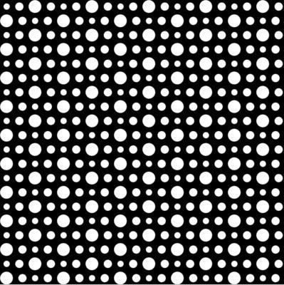 Geometric texture in the form of white circles on a black background