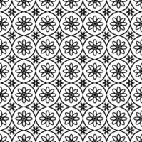 Abstract seamless texture in the form of a black floral pattern on a white background vector