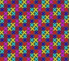 Abstract seamless texture in the form of multi-colored crosses on a pink background vector