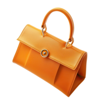 Woman bag, soft purse isolated on transparent background png