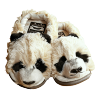 Pair of slippers with bear panda face without background png