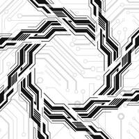 Futuristic technology digital monochrome background vector