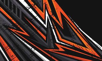 Abstract racing geometric car wrapping background vector