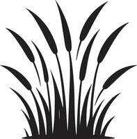 Grass simple minimal black color silhouette vector