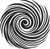 Abstract spirals , Vortex swirl motion elements, rotating spirals simple minimal black color silhouette vector