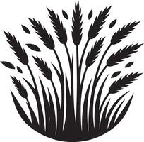 Grass simple minimal black color silhouette vector
