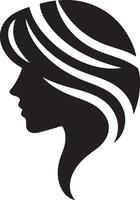 Hair logo simple sketch art silhouette vector