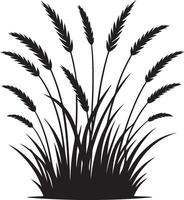 Grass simple minimal black color silhouette vector